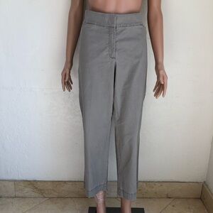 Eileen Fisher Chino Tan/Khaki Cropped Capri Straight ￼Pants  Women’s Size 12